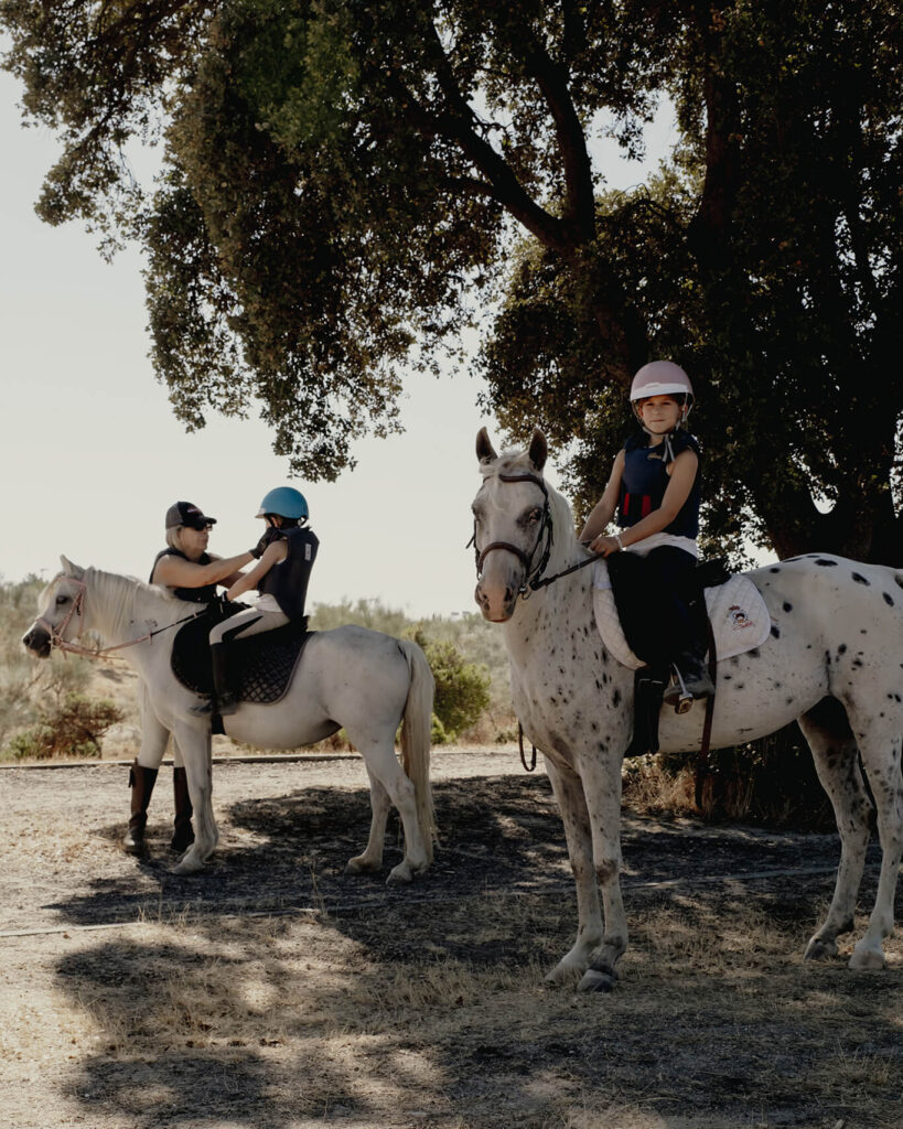 Campamento con caballos
